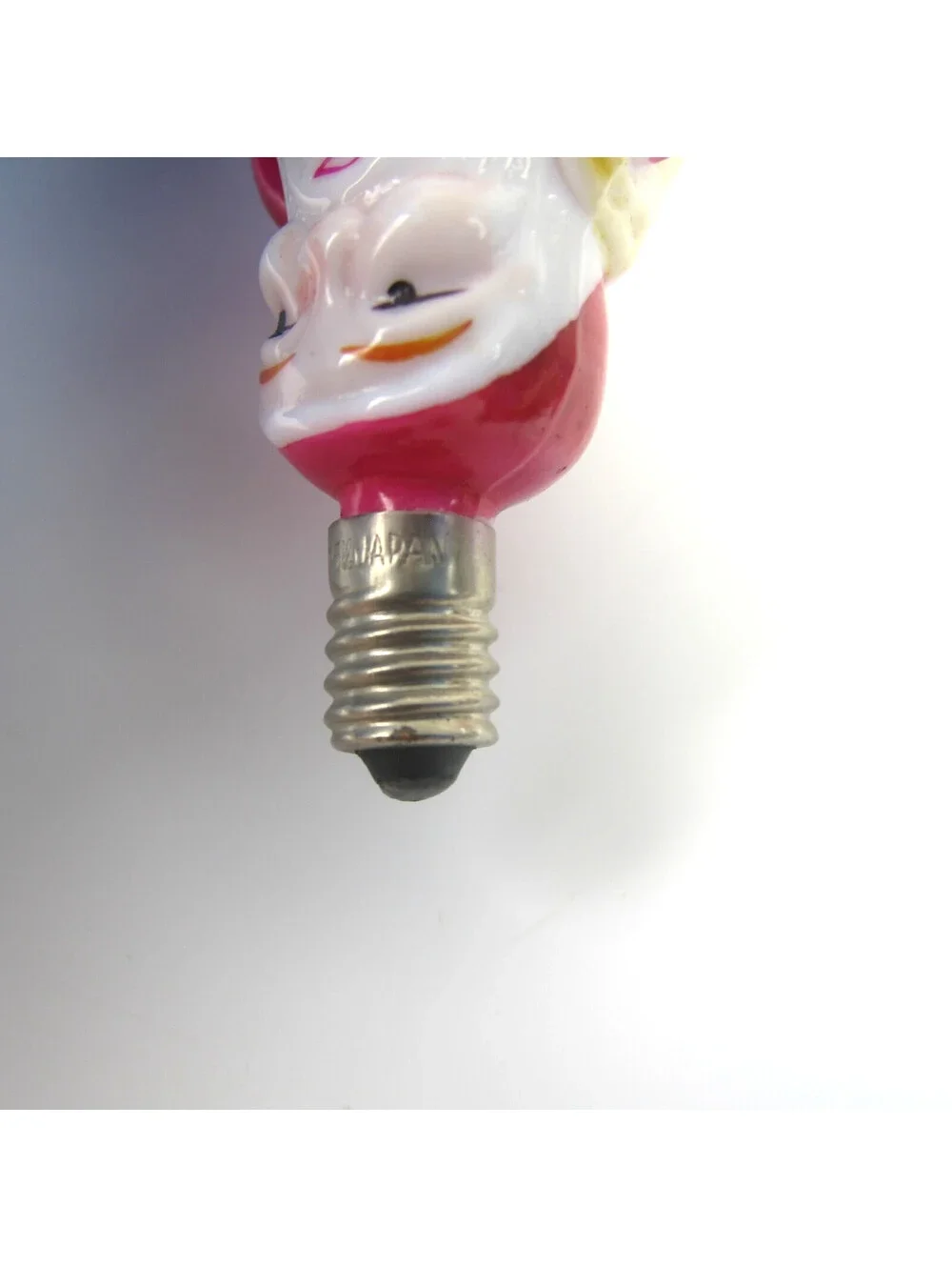 Vintage Santa Claus Christmas Milk Glass Light Bulb C6 Figural Toy Sack Japan